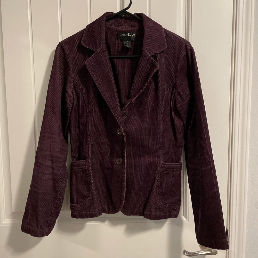 Outer Edge Women’s Purple Corduroy Blazer